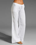 Effen broek met wijde Pijpen