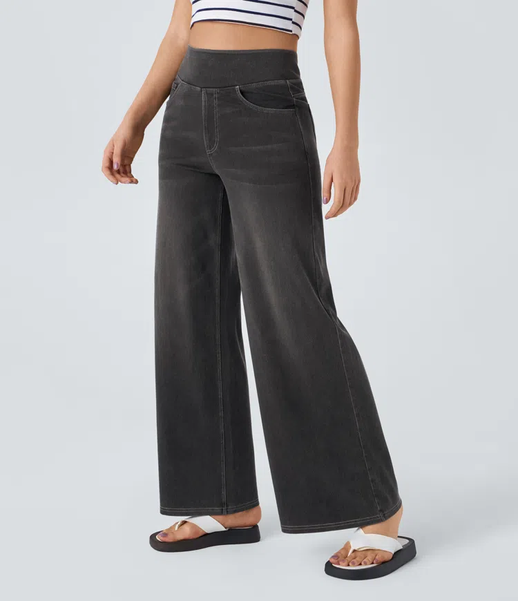 Comfortabele jeans met hoge taille