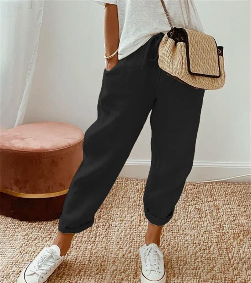 Elegante linnen zomerbroek