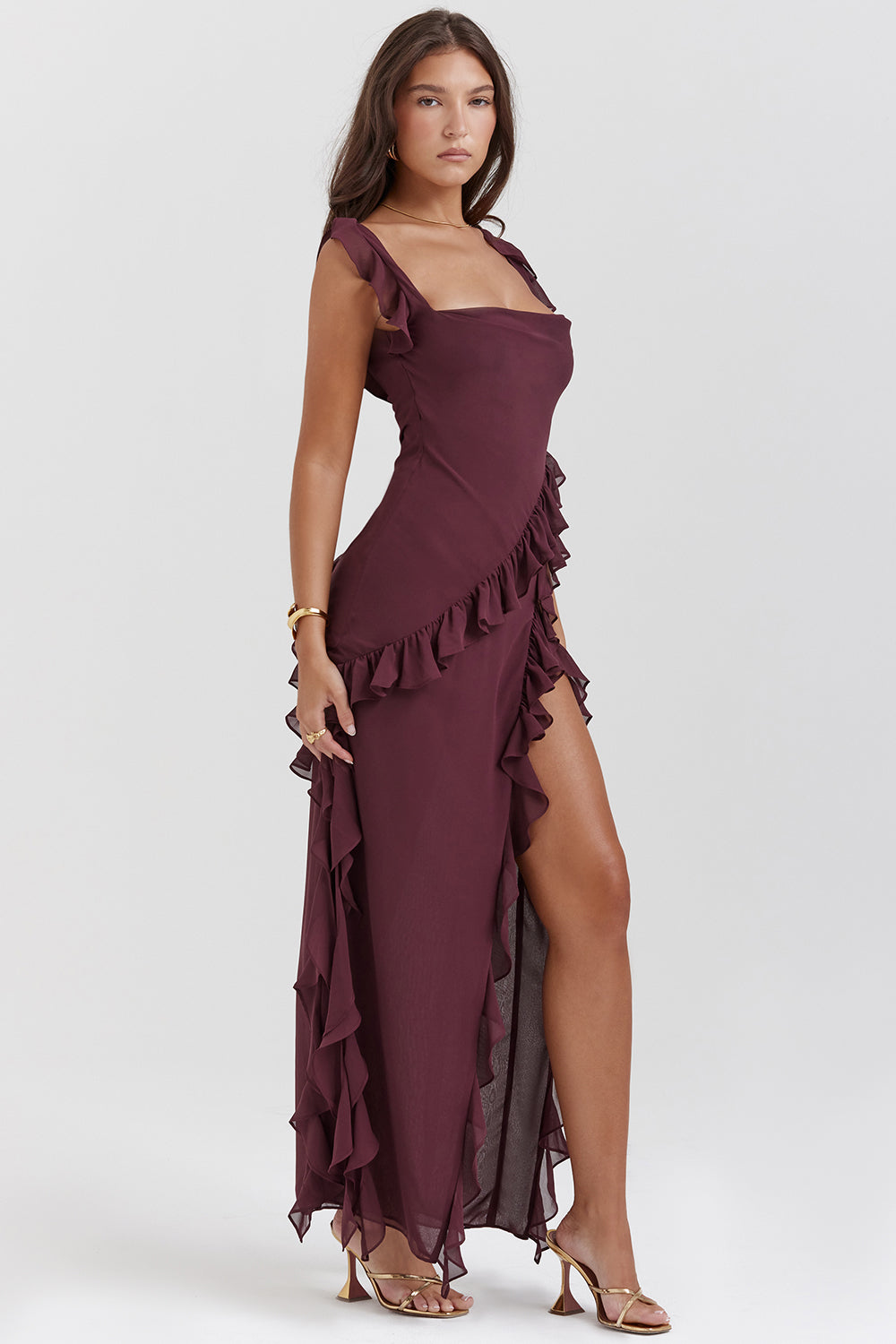 Stralende Jurk met Ruffles