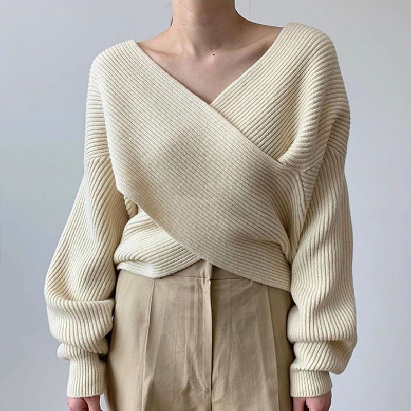 Elegante kruisgebreide trui