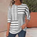 Gestreepte Blouse met Modieuze Twist