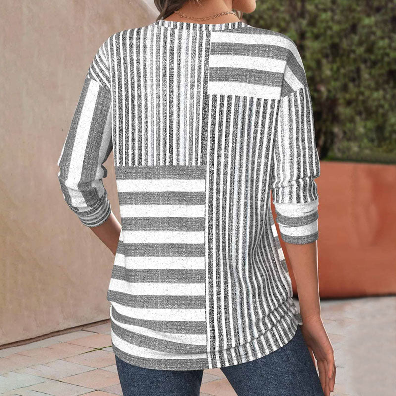 Gestreepte Blouse met Modieuze Twist