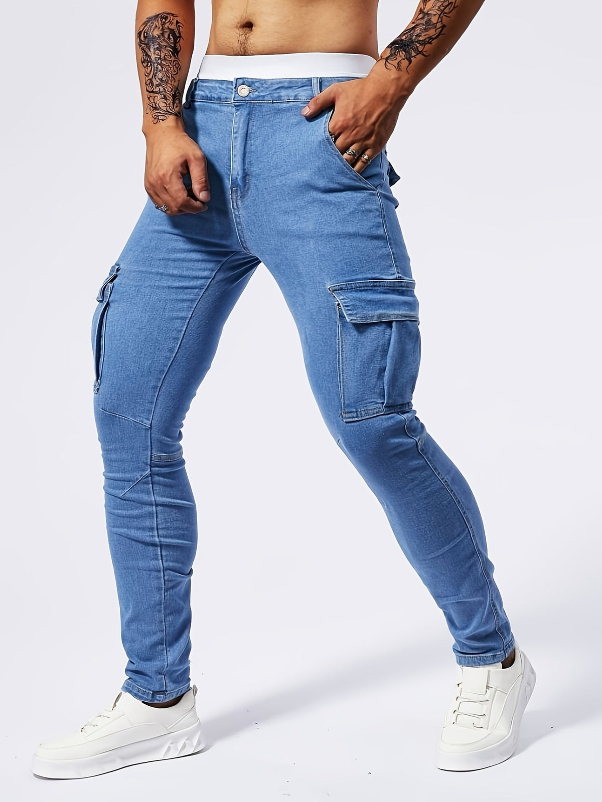 Slim Fit Cargo Jeans