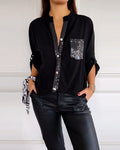 Casual Top met Pailletten Details
