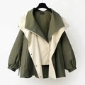 Moderne Tweekleurige Trenchcoat