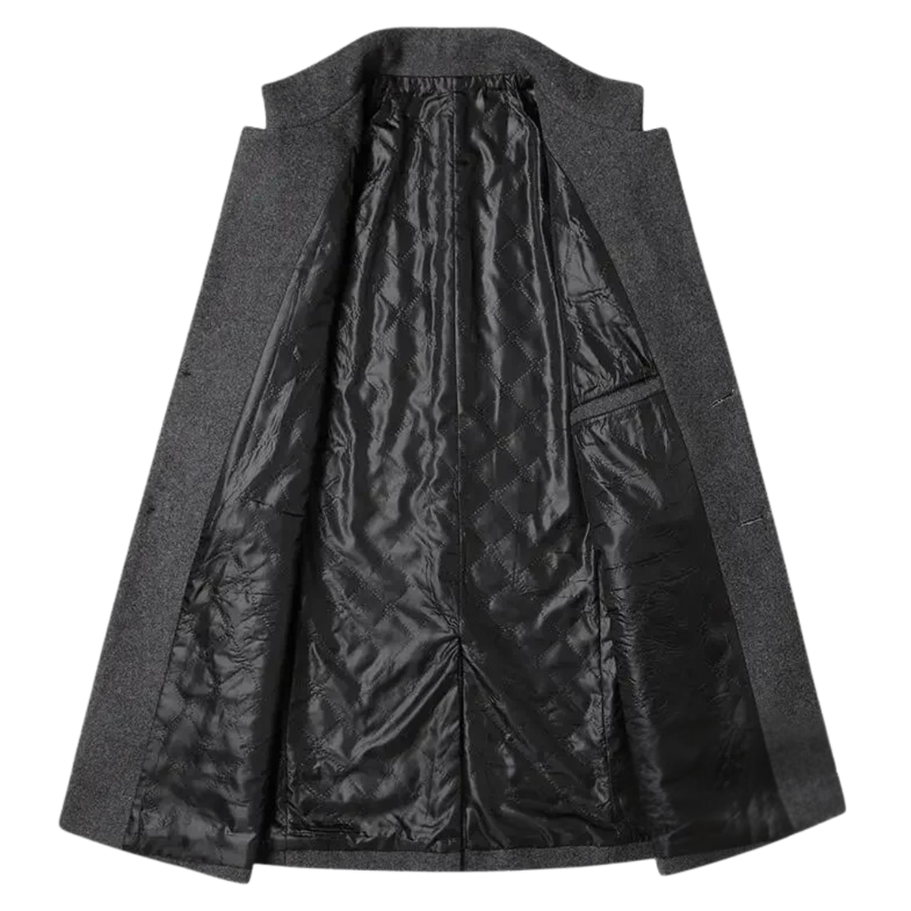Kasjmier-wollen heren trenchcoat
