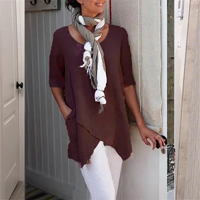 Casual effen top