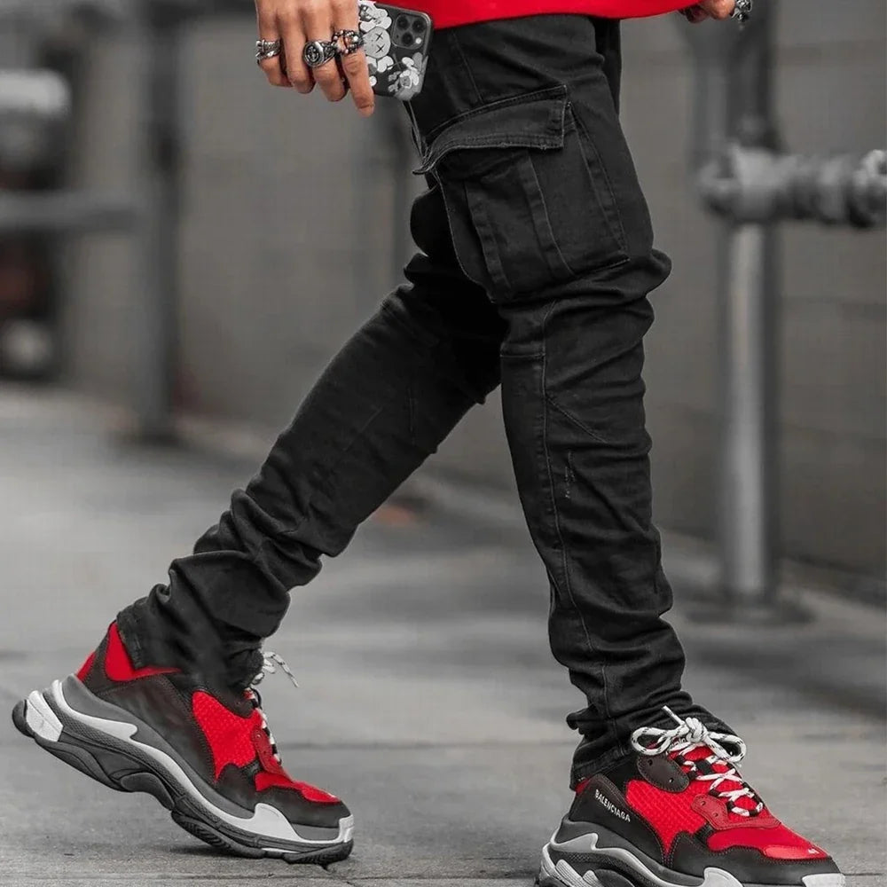 Cargo Street Elastic Jeans