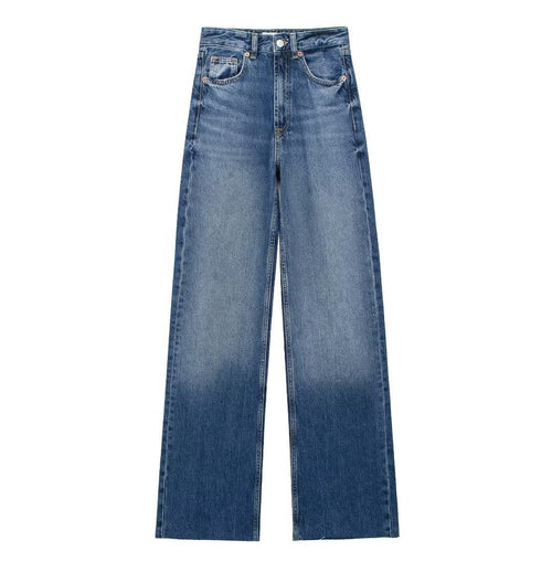 Blauwe Damesbroek Wide Leg