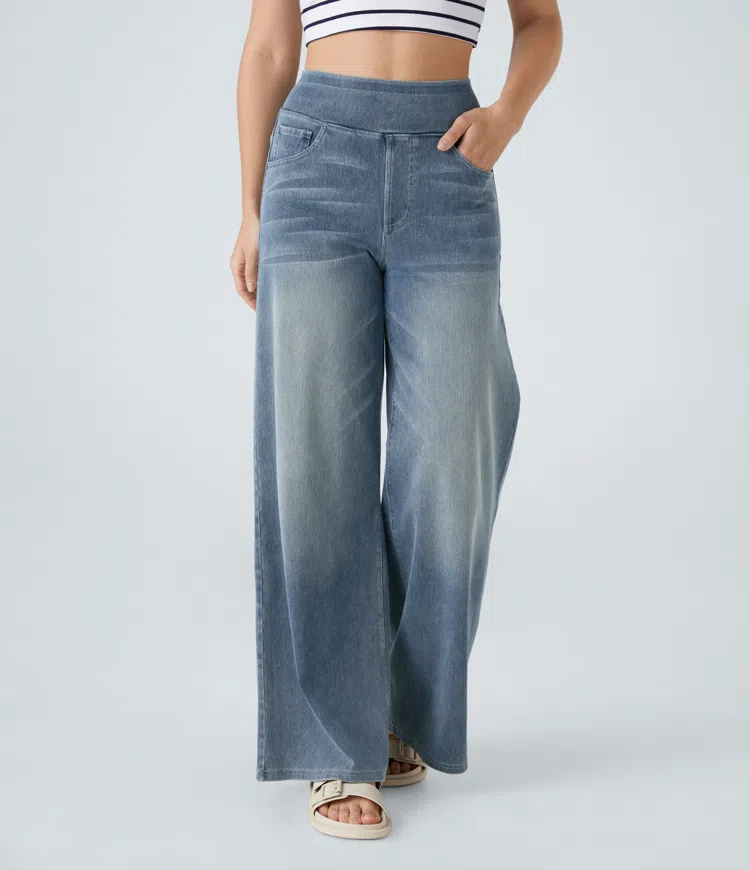 Comfortabele jeans met hoge taille