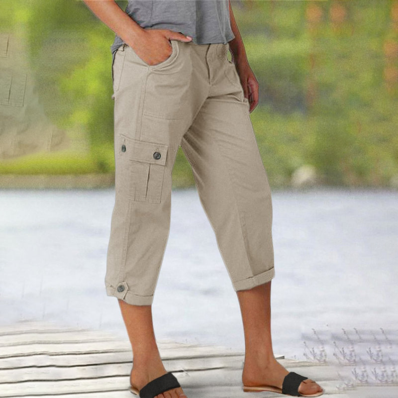 Capri Broek met Meerdere Zakken