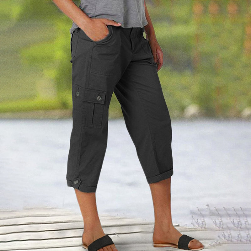 Capri Broek met Meerdere Zakken