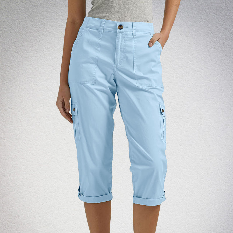 Capri Broek met Meerdere Zakken