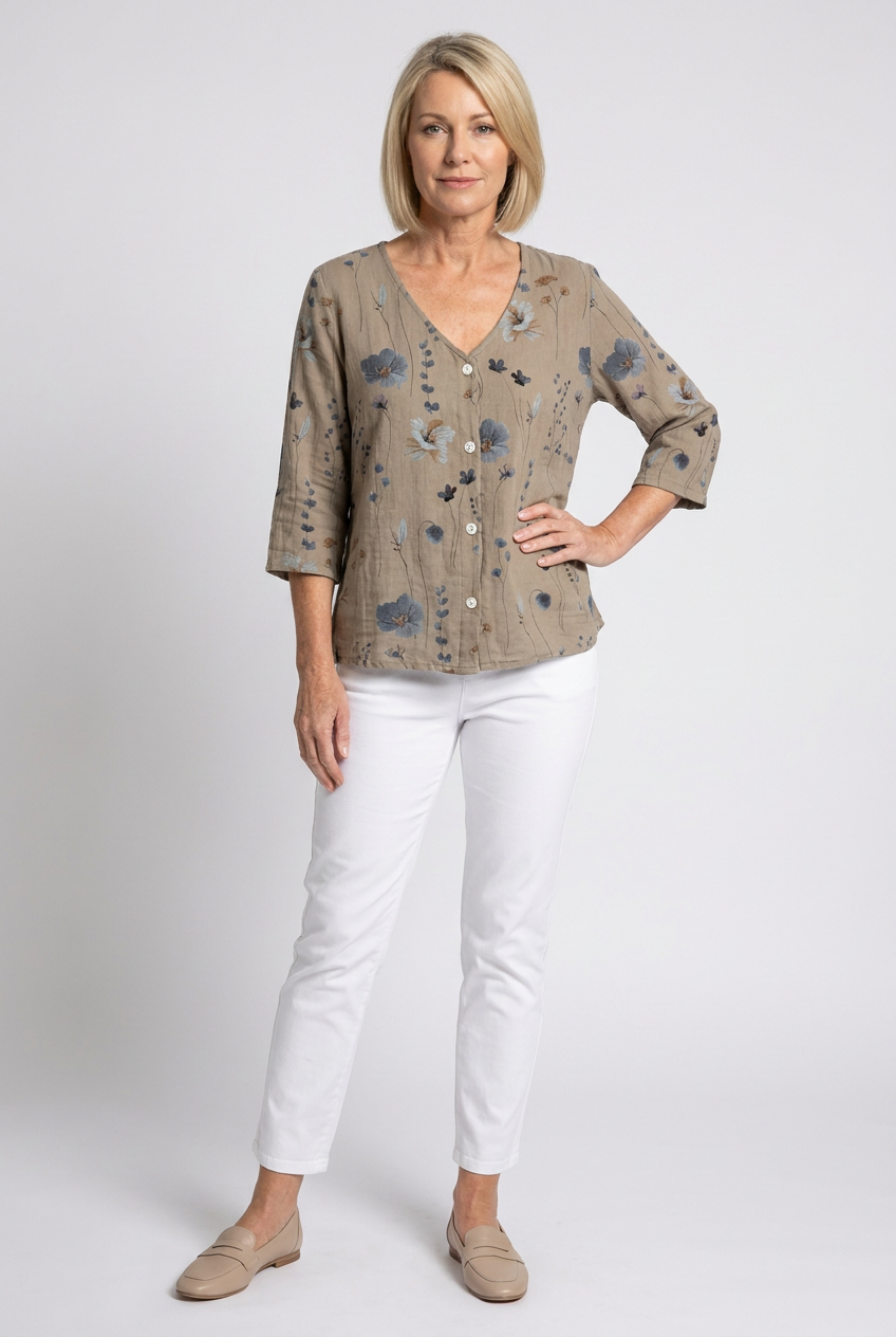 Damesblouse | Driekwart Mouw
